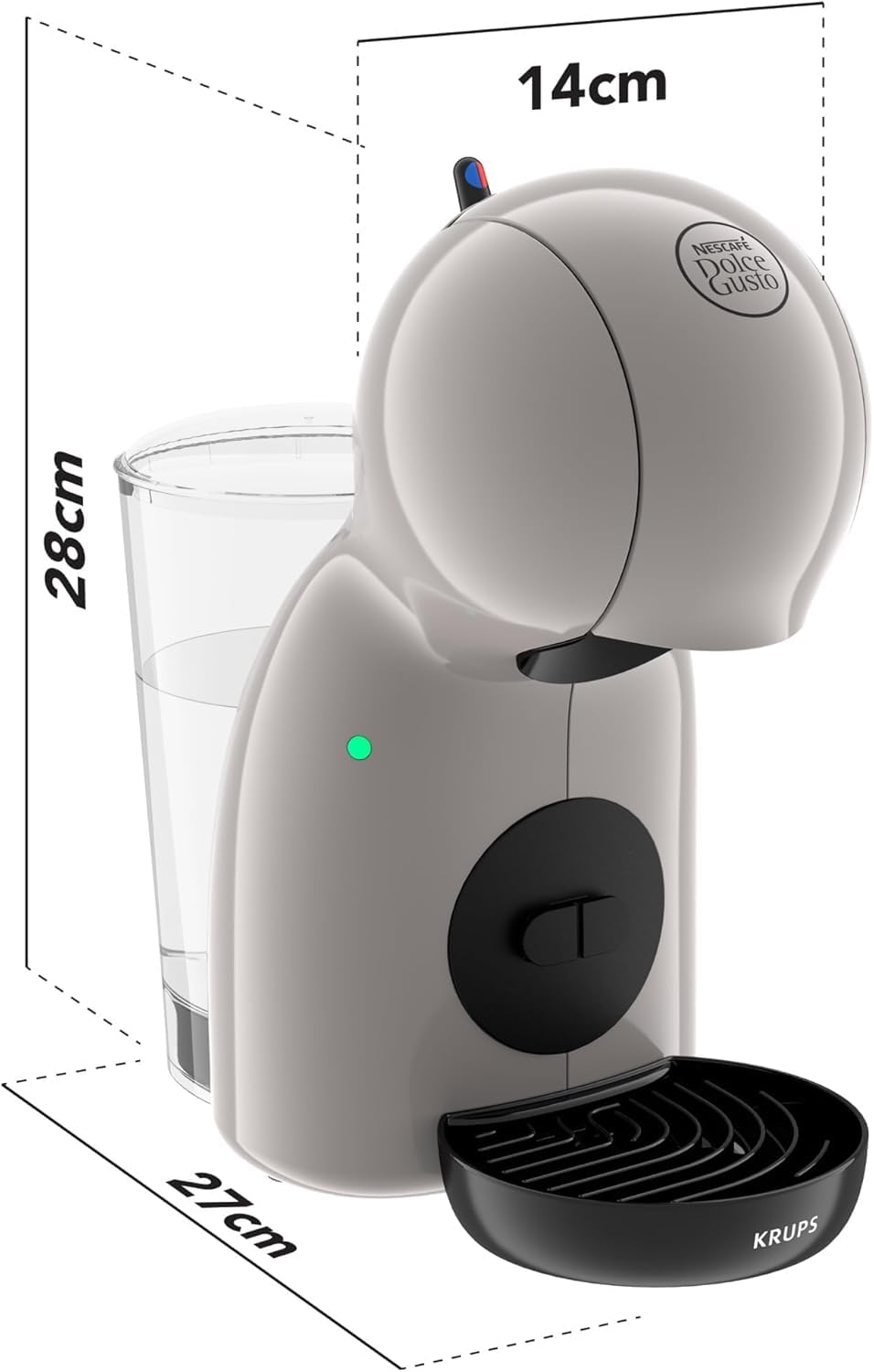 Dolce Gusto Piccolo XS Machine à café à dosettes, ultra compacte, Taupe, KP1A3A