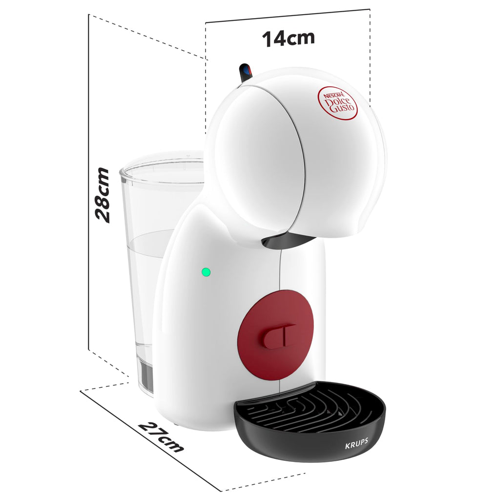 Dolce Gusto Machine à café capsules, 15 bars, Multi-boissons, , Piccolo XS, KP1A3110, Blanc / Rouge