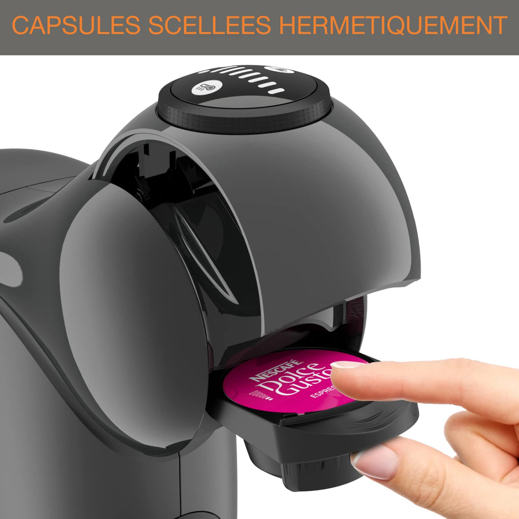 Dolce Gusto Machine à café dosettes multi-boissons, 0,8 L, Machine à espresso, Genio S KP243B10, Anthracite