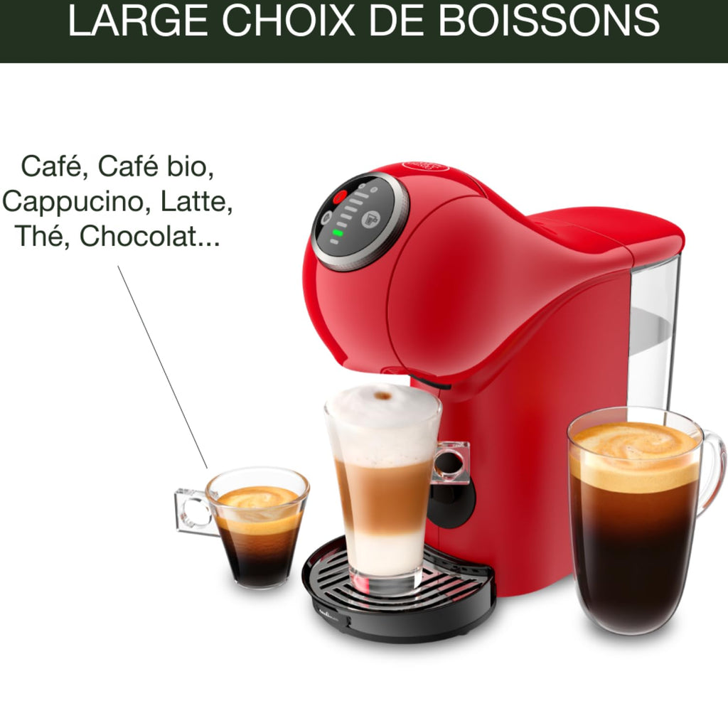 Dolce Gusto Machine à café capsules, 15 bars, Genio S Plus, Rouge KP340510