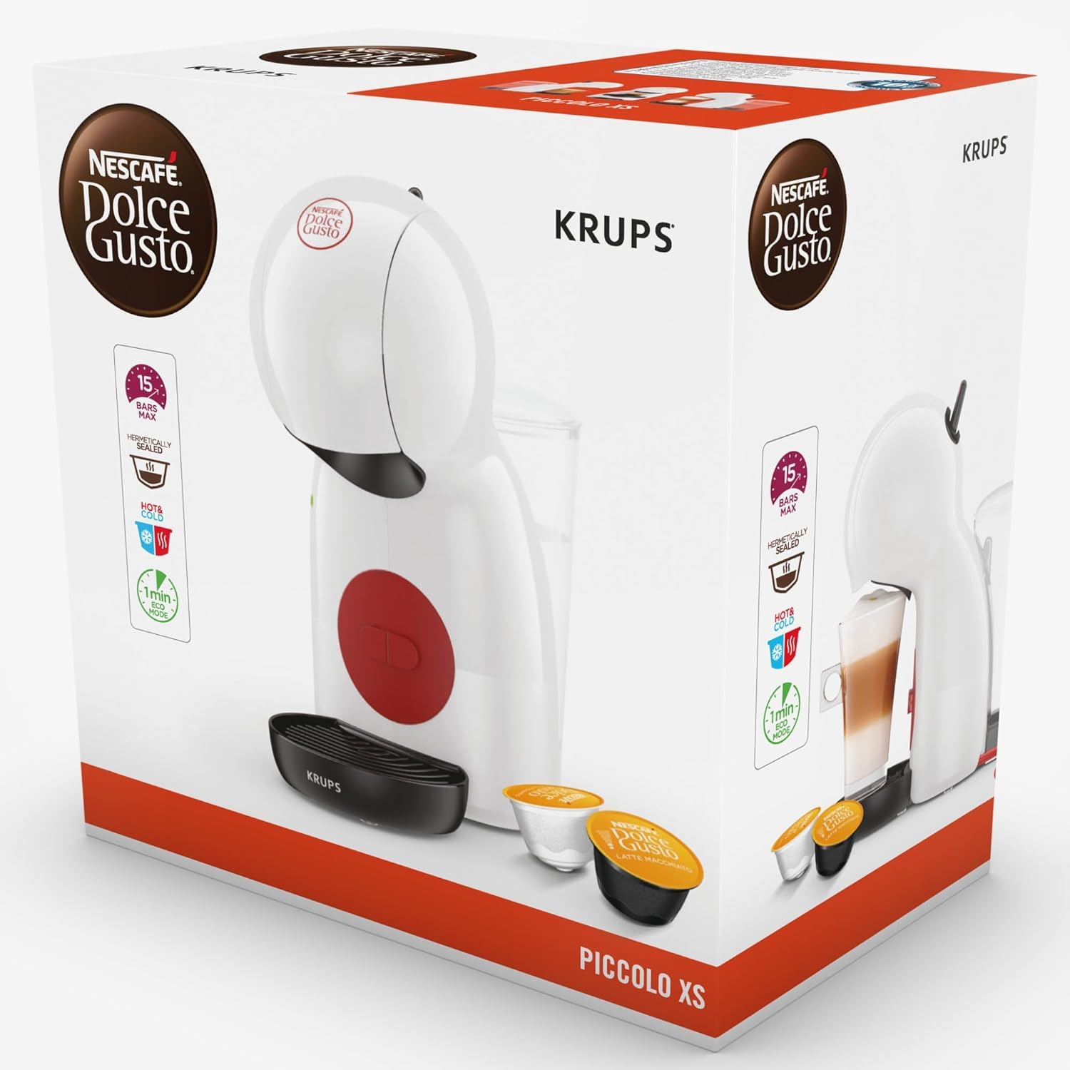 Dolce Gusto Piccolo XS Machine à café à dosettes, ultra compacte, Taupe, KP1A3A