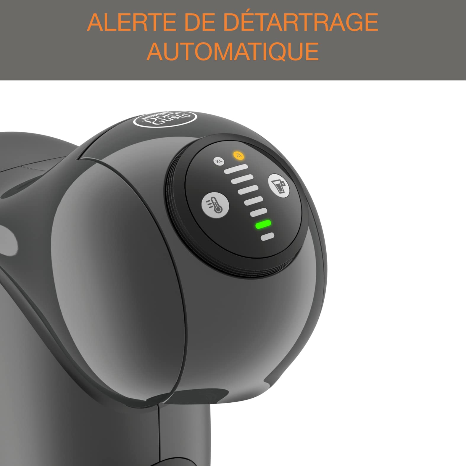 Dolce Gusto Machine à café dosettes multi-boissons, 0,8 L, Machine à espresso, Genio S KP243B10, Anthracite