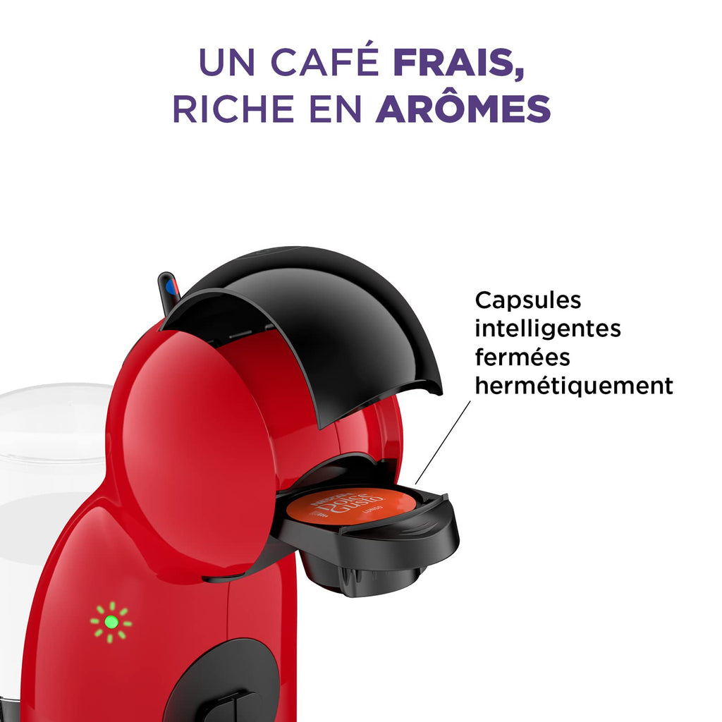 Dolce Gusto Machine à café capsules, Pression 15 Bars, Piccolo XS Rouge KP1A3510