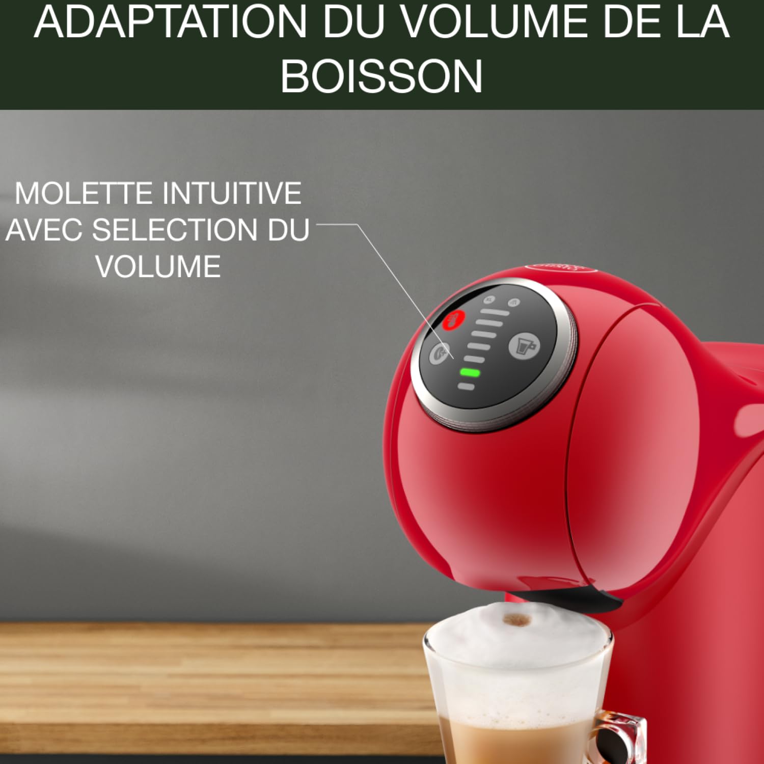 Dolce Gusto Machine à café capsules, 15 bars, Genio S Plus, Rouge KP340510