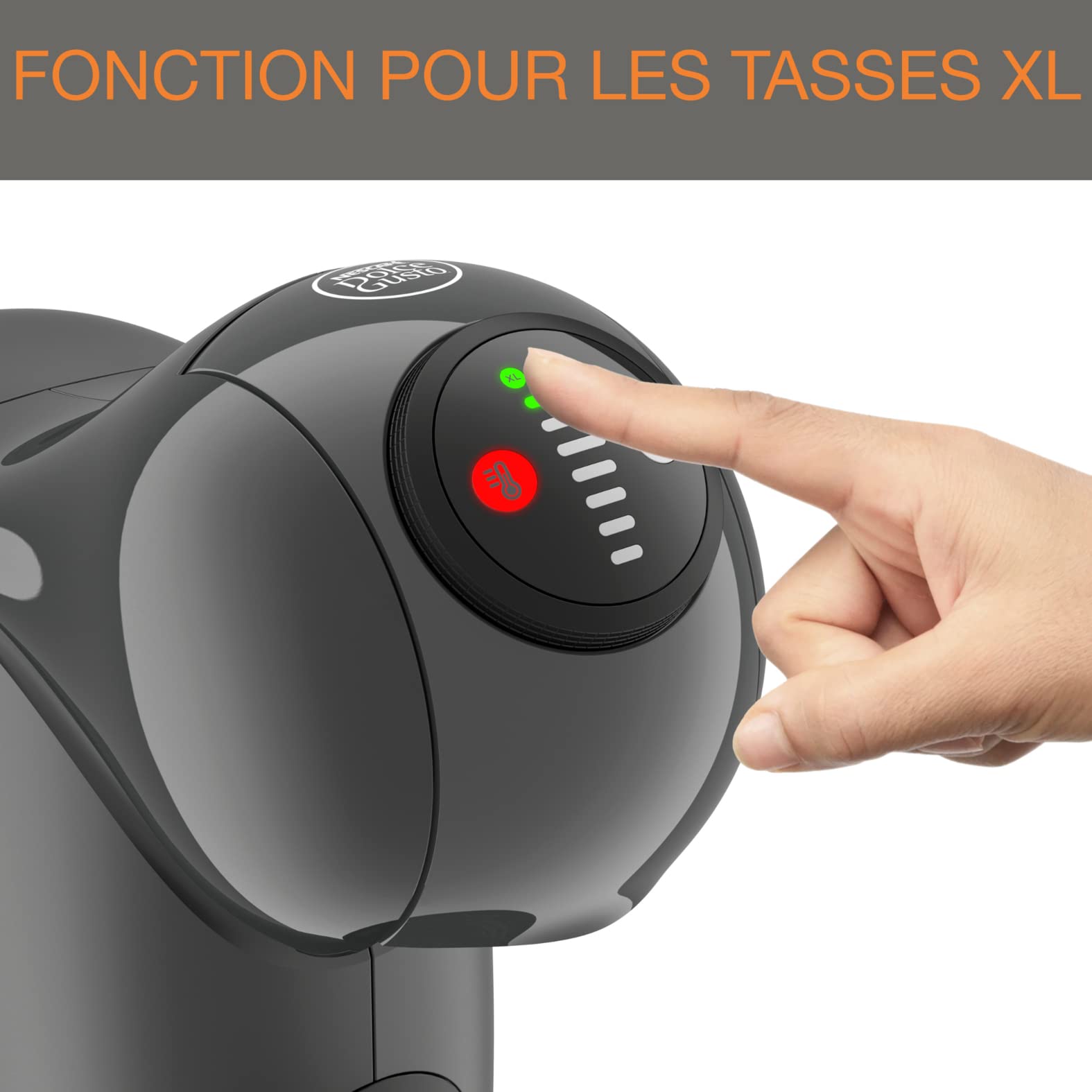 Dolce Gusto Machine à café dosettes multi-boissons, 0,8 L, Machine à espresso, Genio S KP243B10, Anthracite
