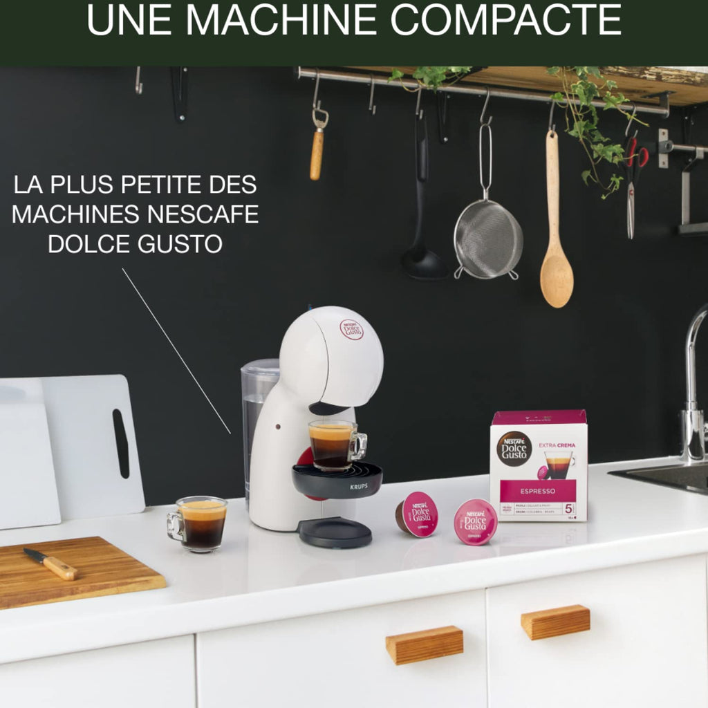 Dolce Gusto Machine à café capsules, 15 bars, Multi-boissons, , Piccolo XS, KP1A3110, Blanc / Rouge