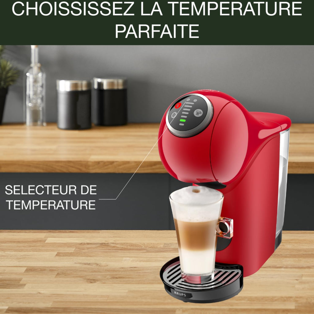 Dolce Gusto Machine à café capsules, 15 bars, Genio S Plus, Rouge KP340510