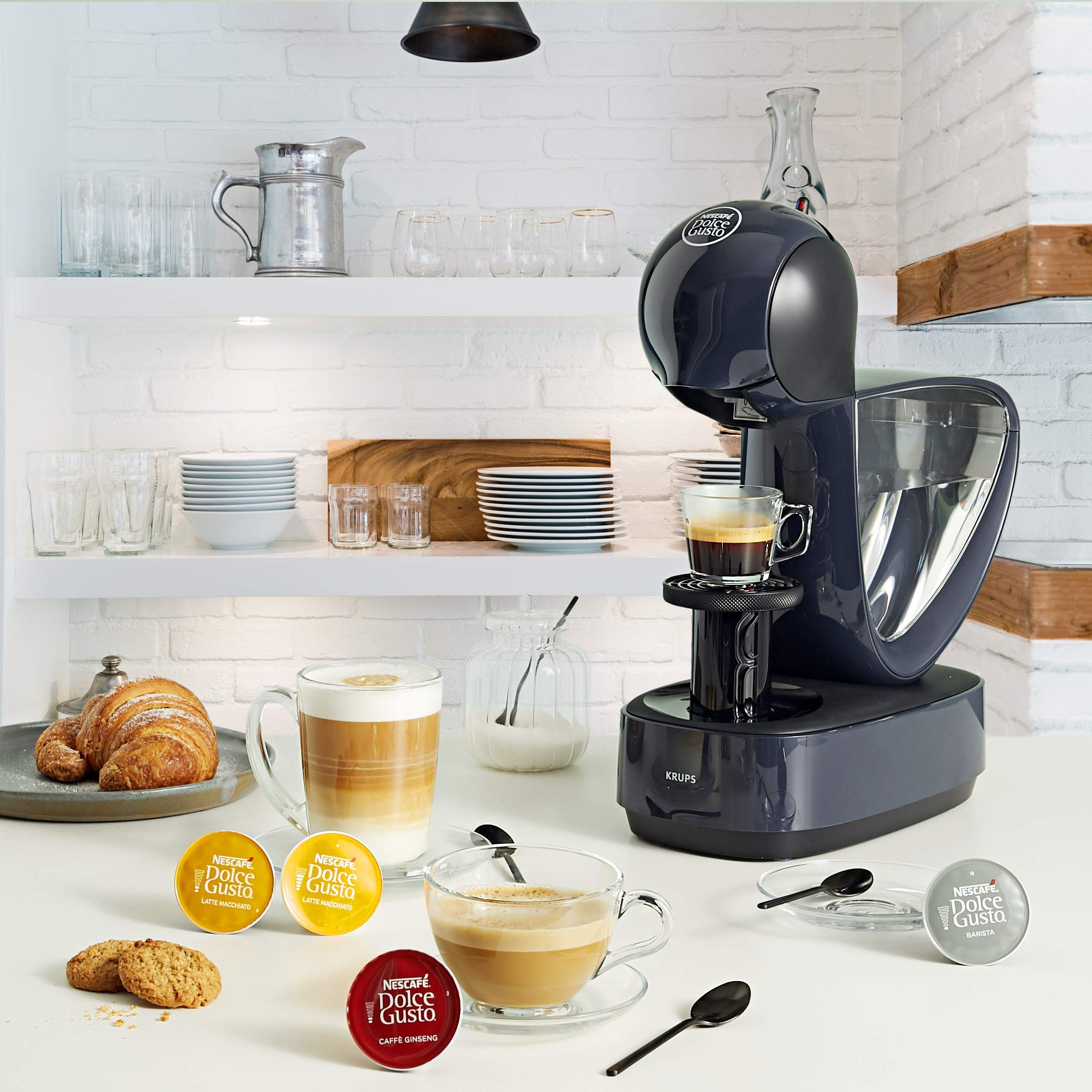 Dolce Gusto Petit XS, 0.8cl, Noir, Bouton Noir, KP1A3BKA
