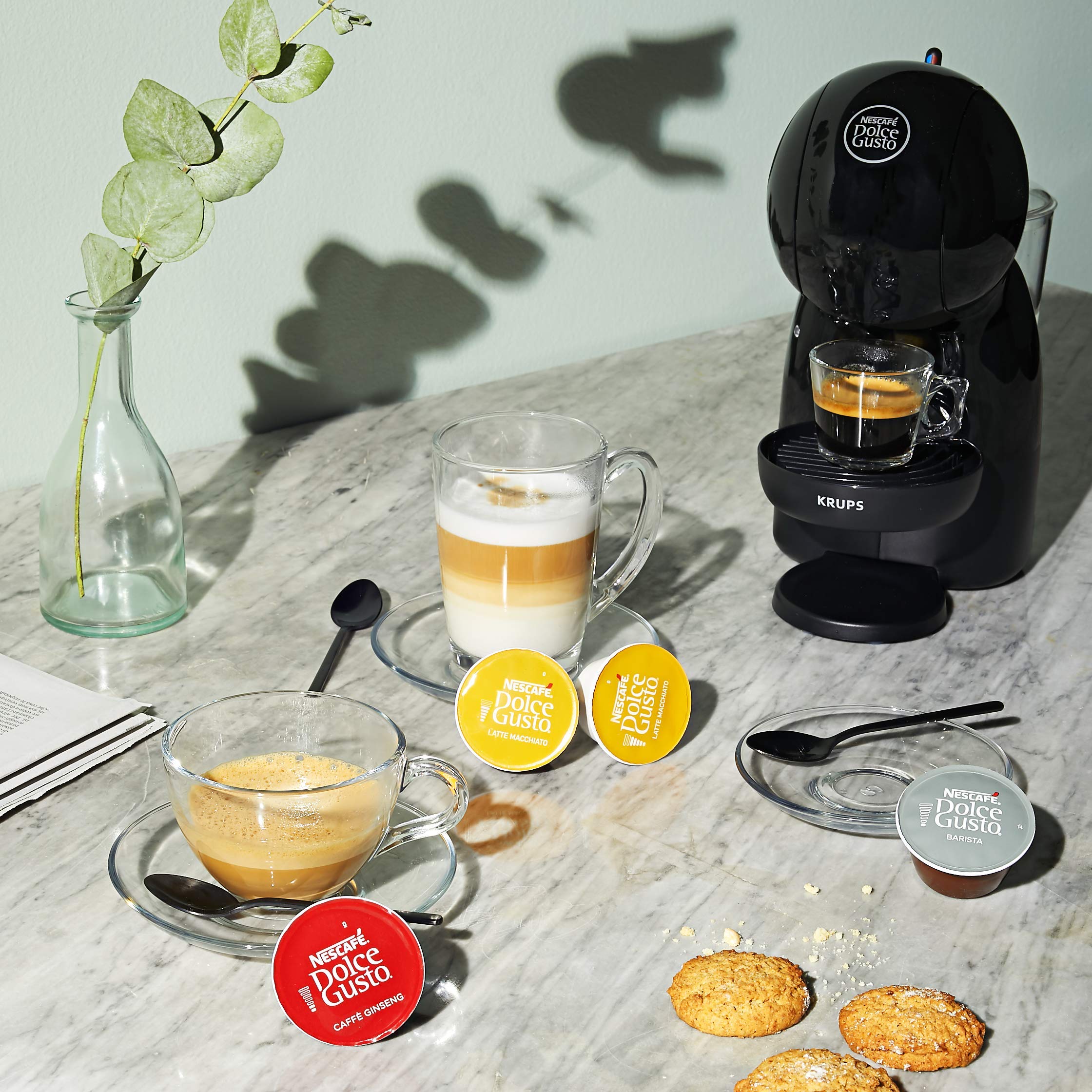 Dolce Gusto Petit XS, 0.8cl, Noir, Bouton Noir, KP1A3BKA